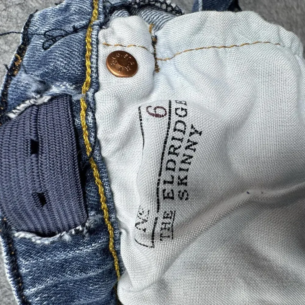 Polo Ralph Lauren Jeans Youth 6 Blue Eldridge Skinny Adjustable Waist Denim